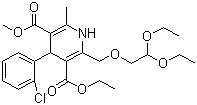3-Ethyl-5-methyl-4-(2-chlorophenyl)-2-(2,2-diethoxy-ethoxymethyl)-6-methyl-1,4-dihydro-pyridine-3,5-didarboxylate